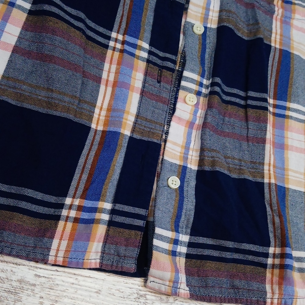 Patterned Plaid Flannel Button Down Front Long Sl… - image 2